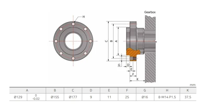 Dmt600dl D-I Marine Gearbox for Boats, Heavy, 4 Thrust Bearing Type, Ratio 3.02, 3.28, 3.56, 4.07, 4.48, 4.95