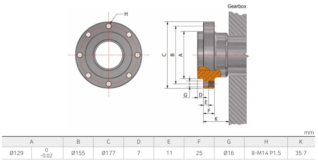 Dmt460hl Durable Korea D-I Marine Transmission, Ratio3.02, 3.28, 3.56, 4.07, 4.48, 4.95