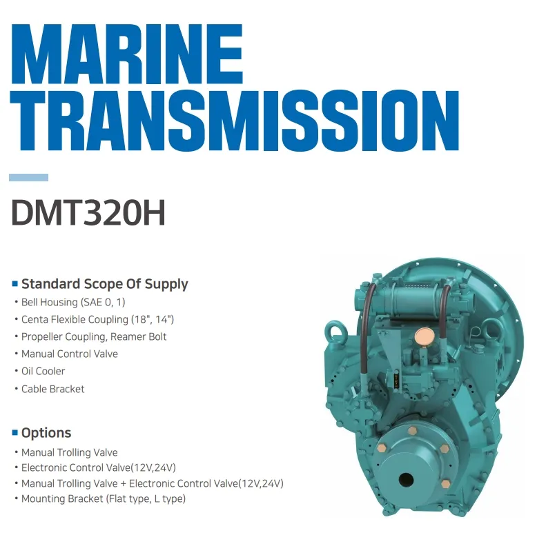 High-Performance Korean Gearbox for Marine Transmission Dmt320h Reverser