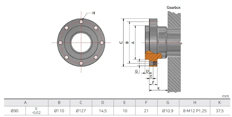 High-Performance Dmt220dl Korea D-I Marine Gearbox for Efficient Vessels, Ratio3.50, 4.04, 4.72, 4.47