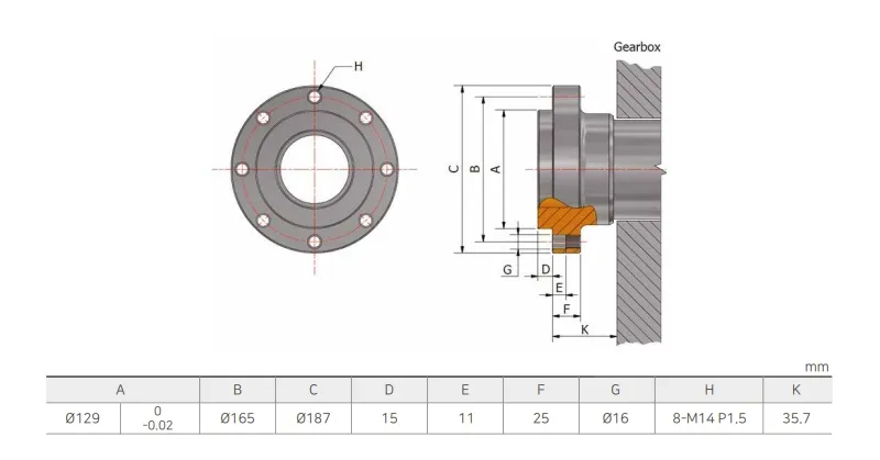 Dmt550h Korea D-I Heavy Marine Transmission Gearbox, High-Performance China Di Gearbox Ratio 1.43/1.64/1.81/2.03/2.33/2.6/2.91with Centa Flexible Coupling